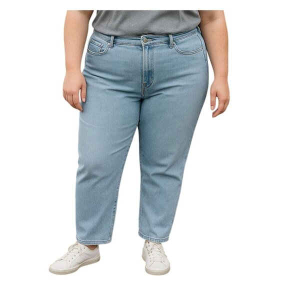 Gloria Vanderbilt Amanda Womens Size 16 Average Light Blue Denim Jeans - Picture 1 of 8
